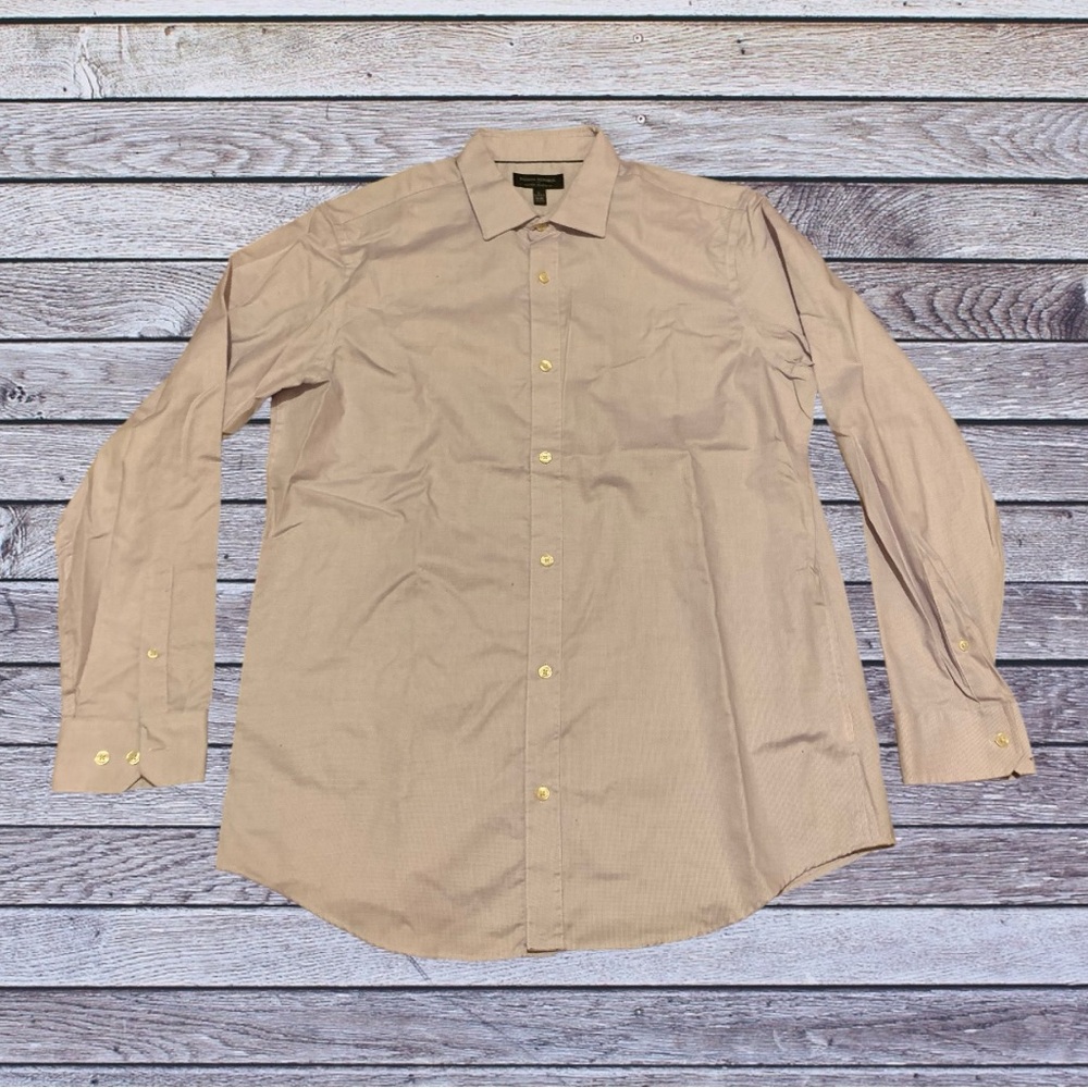 Vintage Banana Republic Light Blue Purple Dress Shirt Button Up Down Casual